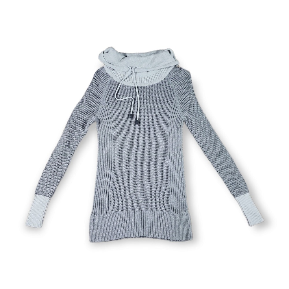 Sonoma Life & Style Grey Cowl Neck Draw String Lightweight Sweater Women's Small